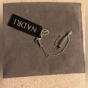 NWT NADRI STERLING SILVER CZ STONE ARROW BRACELET